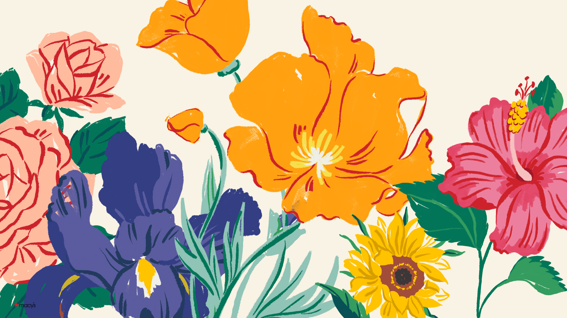 Flower Show floral illustration