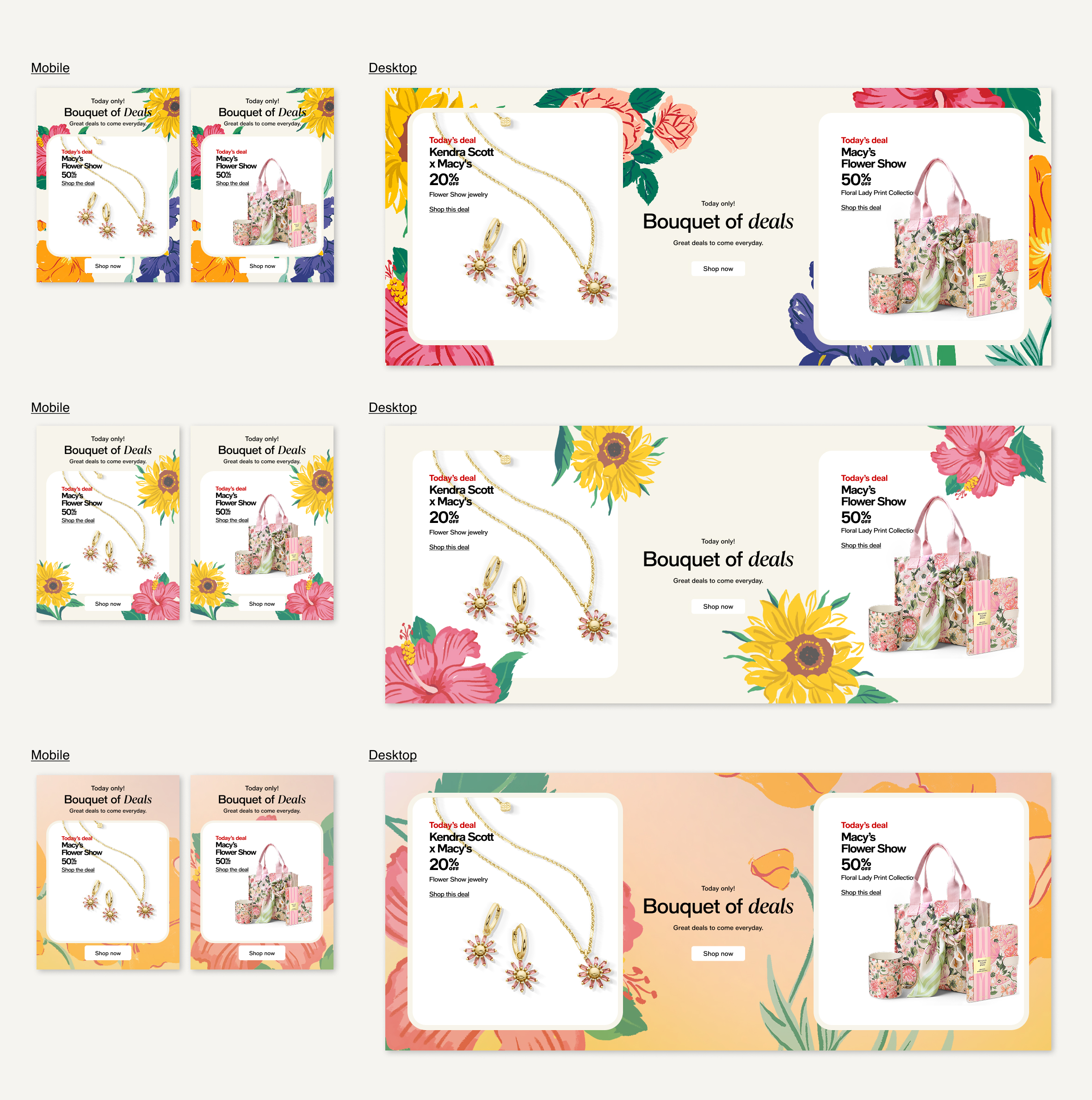 Flower Show V2 exploration — single vs double deal