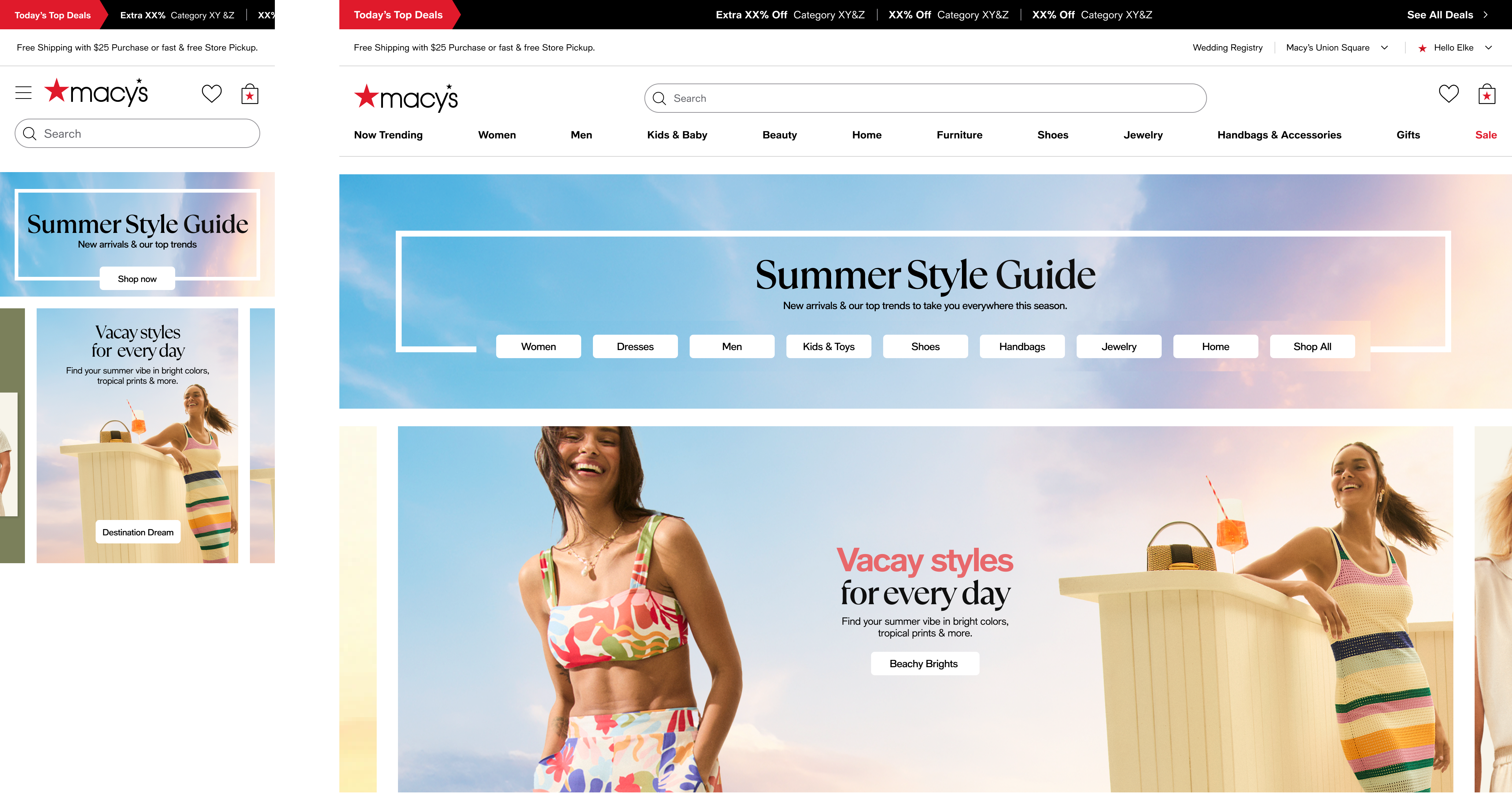 Vacay — Summer Style Guide homepage