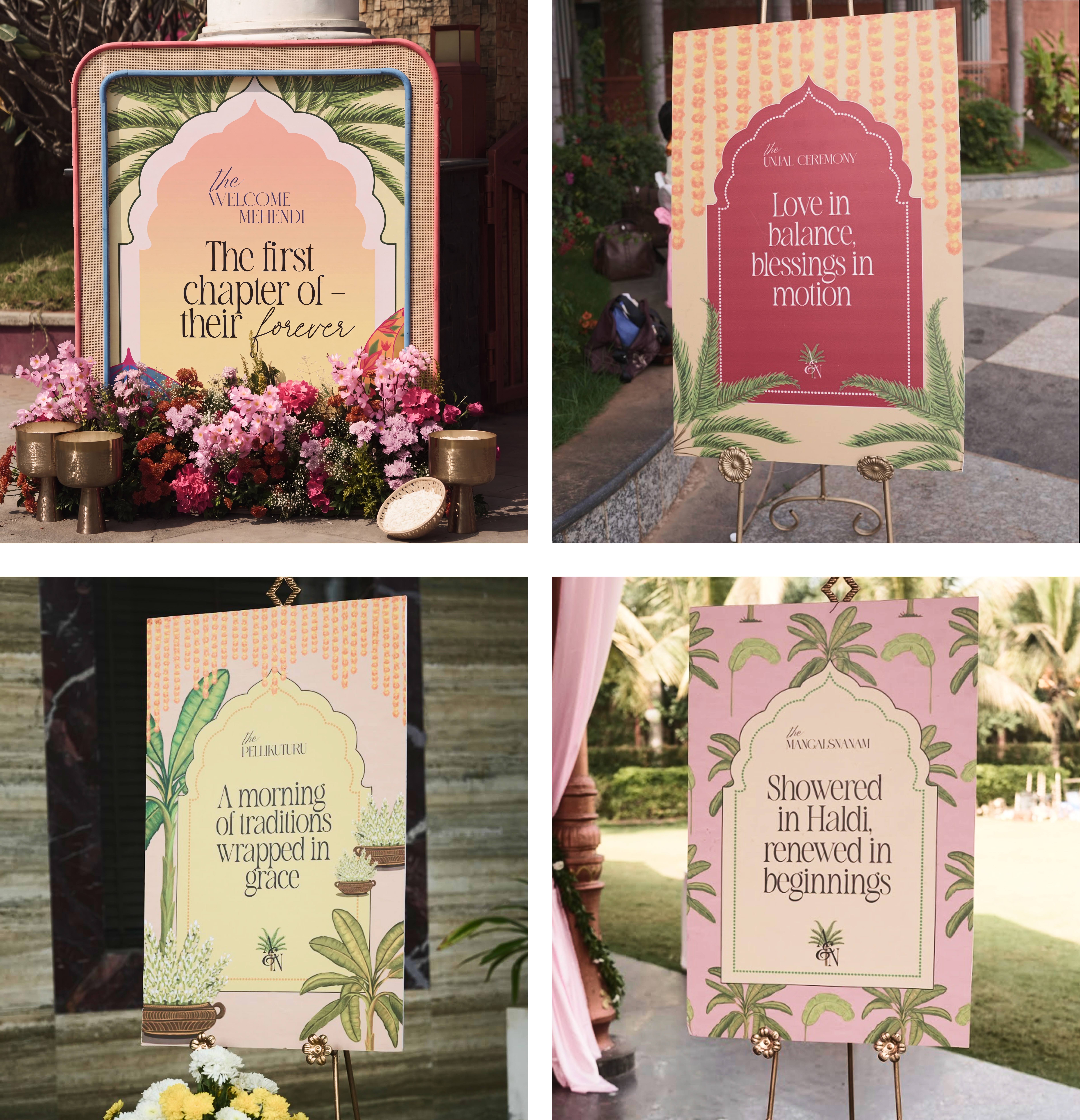 Welcome boards in venue context